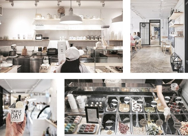 Simple Day Cafe & Ice-cream Shop: Do cùng chủ sở hữu với Think Cafe, Simple Day có chung một phong cách thiết kế. Nếu thế mạnh của Think là các loại bánh mousse và bánh mì nướng, quán này tập trung vào bữa sáng và kem.
