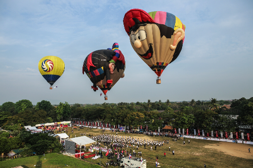 Bay khinh khí cầu đã được giới thiệu trong sự kiện văn hóa Festival Huế vào tháng 5. Ảnh: Mai Thương. 