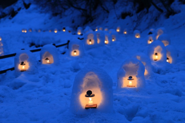Lều tuyết Kamakura được mệnh danh là “kỳ quan ban đêm của Nhật Bản”.
