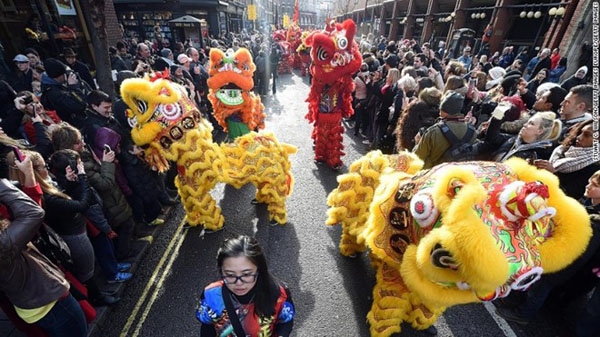 Thành phố London (Anh) mới là nơi có lễ hội mừng Tết Nguyên Đán lớn nhất.