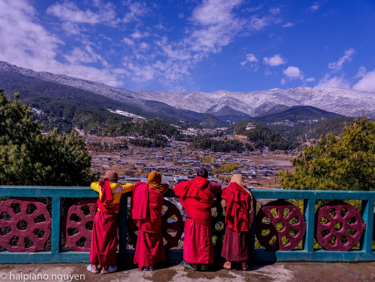 Cao nguyên Bhutan phủ tuyết 