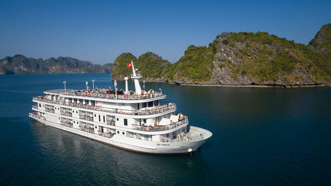 Paradise Elegance được đánh giá là du thuyền lớn và sang trọng bậc nhất trên vịnh Hạ Long cho tới thời điểm hiện tại (Ảnh cung cấp)