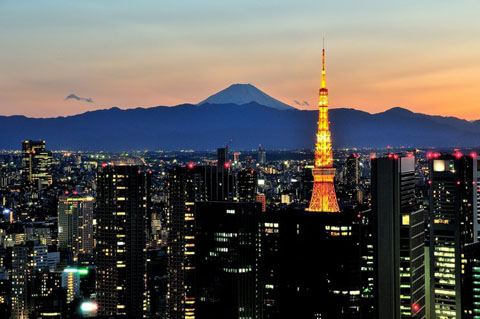 Bức ảnh chụp từ toà nhà cao nhất Tokyo.