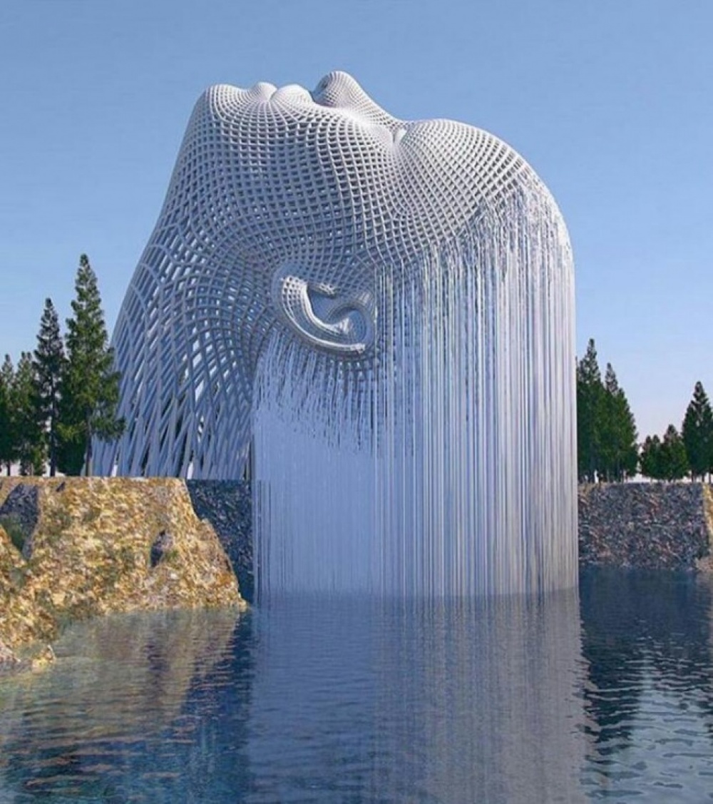 Đài phun nước kỹ thuật số thật sáng tạo. Tuy nhiên, đây hình mẫu 3D của một dự án thác nước độc đáo được thiết kế bởi Chad Knight (Mỹ), và trong tương lai, công trình này sẽ được hiện thực hóa.