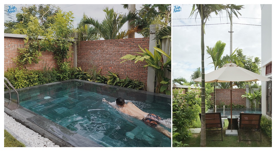 Mỗi căn villa trong resort đều có 1 hồ bơi nhỏ, hoàn toàn riêng tư và "xịn" lắm nhé! 