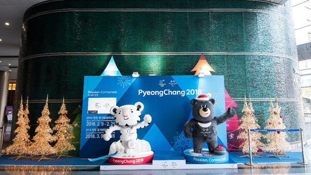 Hai linh vật của Thế vận hội mùa Đông Pyeongchang khắp mọi nơi