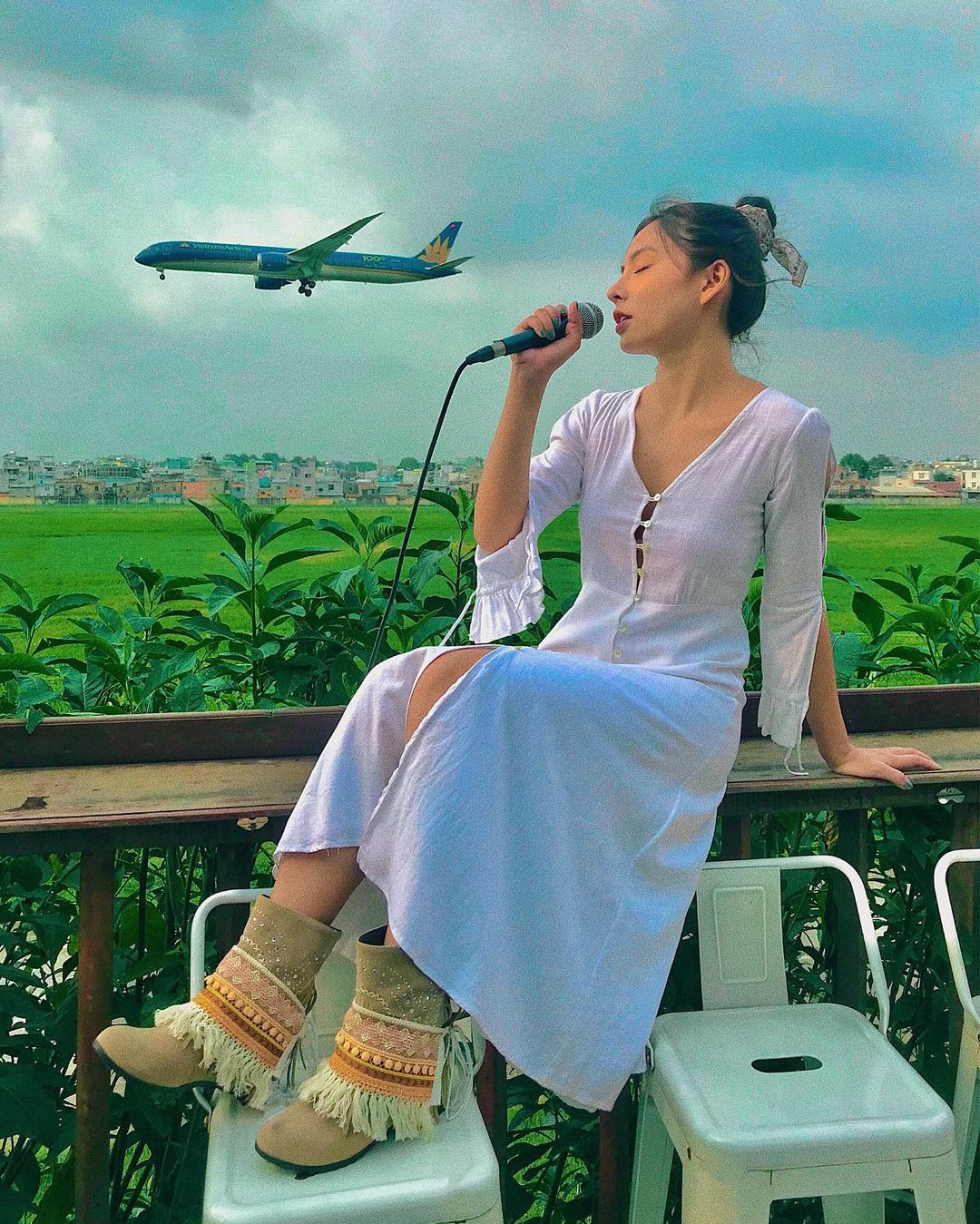 quán cà phê ngắm máy bay ở Sài Gòn 1