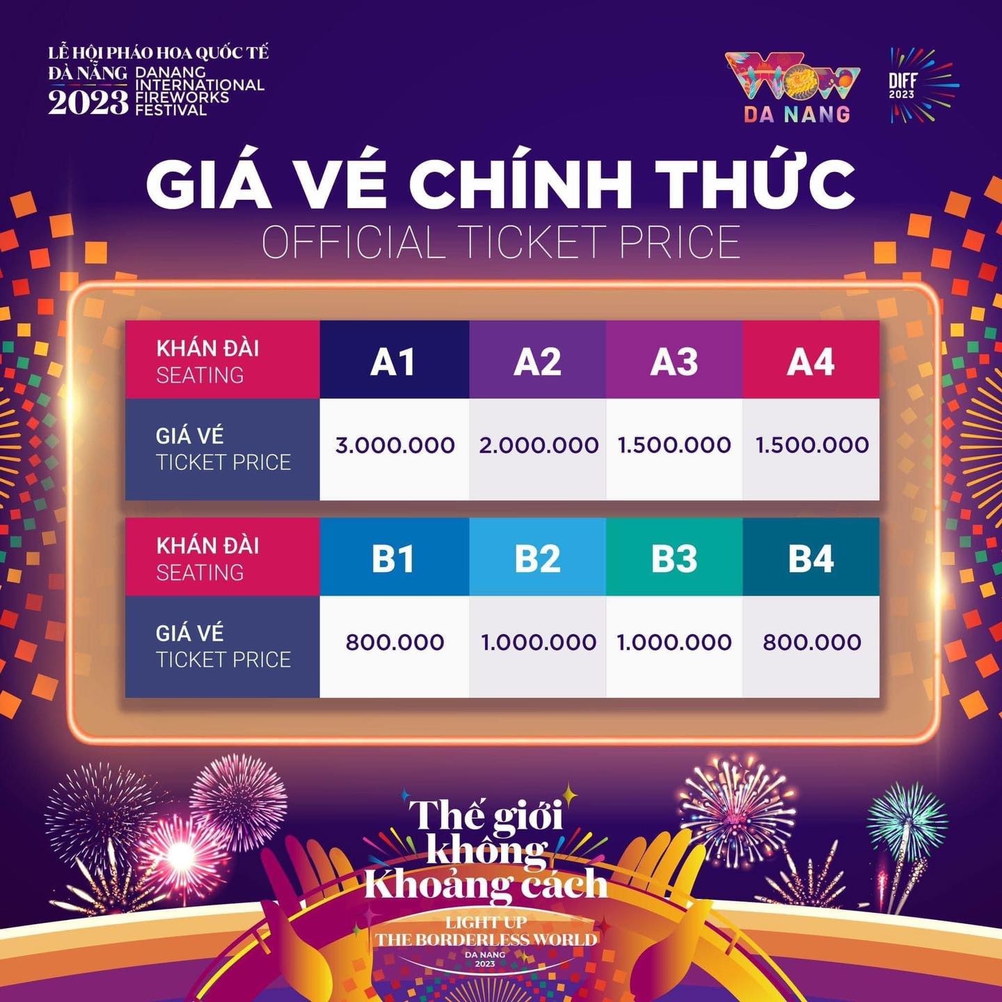 Giá vé Lễ hội pháo hoa quốc tế Đà Nẵng 2023 3